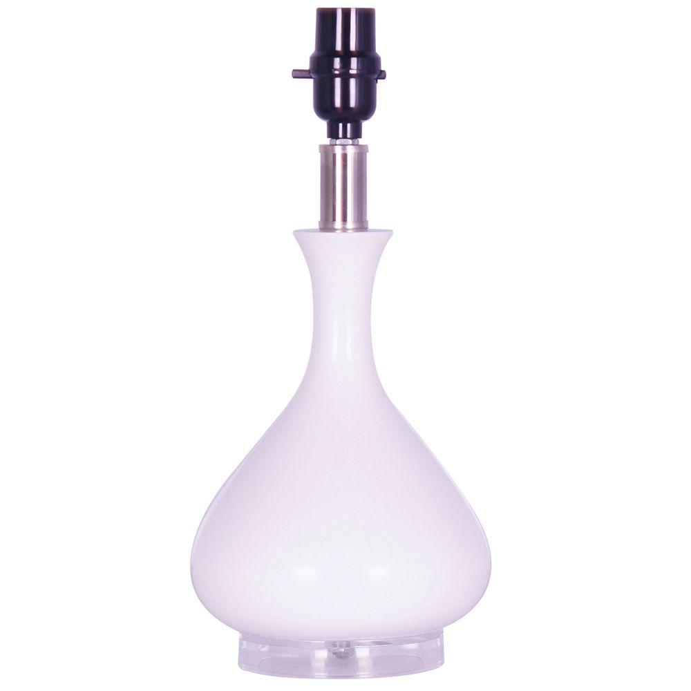 Hampton Bay Mix Match White And Acrylic Tear Drop Accent Lamp Base Hampton Bay Mix Match White And Acrylic Tear Drop Accent Lamp Base