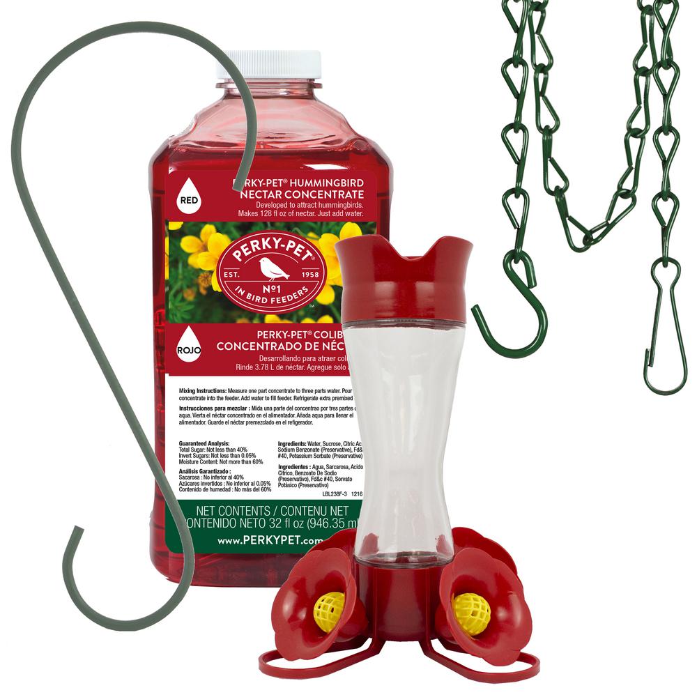 PerkyPet PinchWaist Glass Hummingbird Feeder Kit203CPBNHBVB The