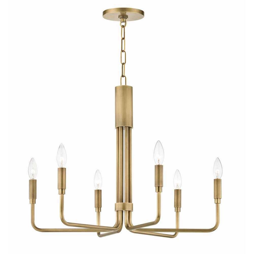 Brigitte 6 Light 25 In W Aged Br Pendant Brigitte 6 Light 25 In W Aged Br Pendant