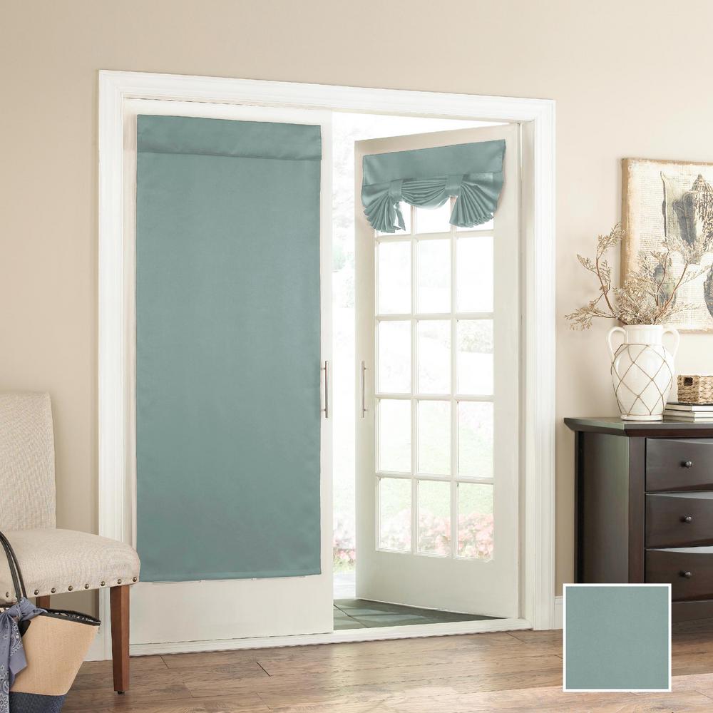 Eclipse Tricia French Door Window Panel In River Blue 26 In W X 68 In L