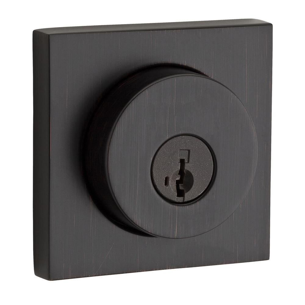 Kwikset 159 Series Square Contemporary Double Cylinder Bronze
