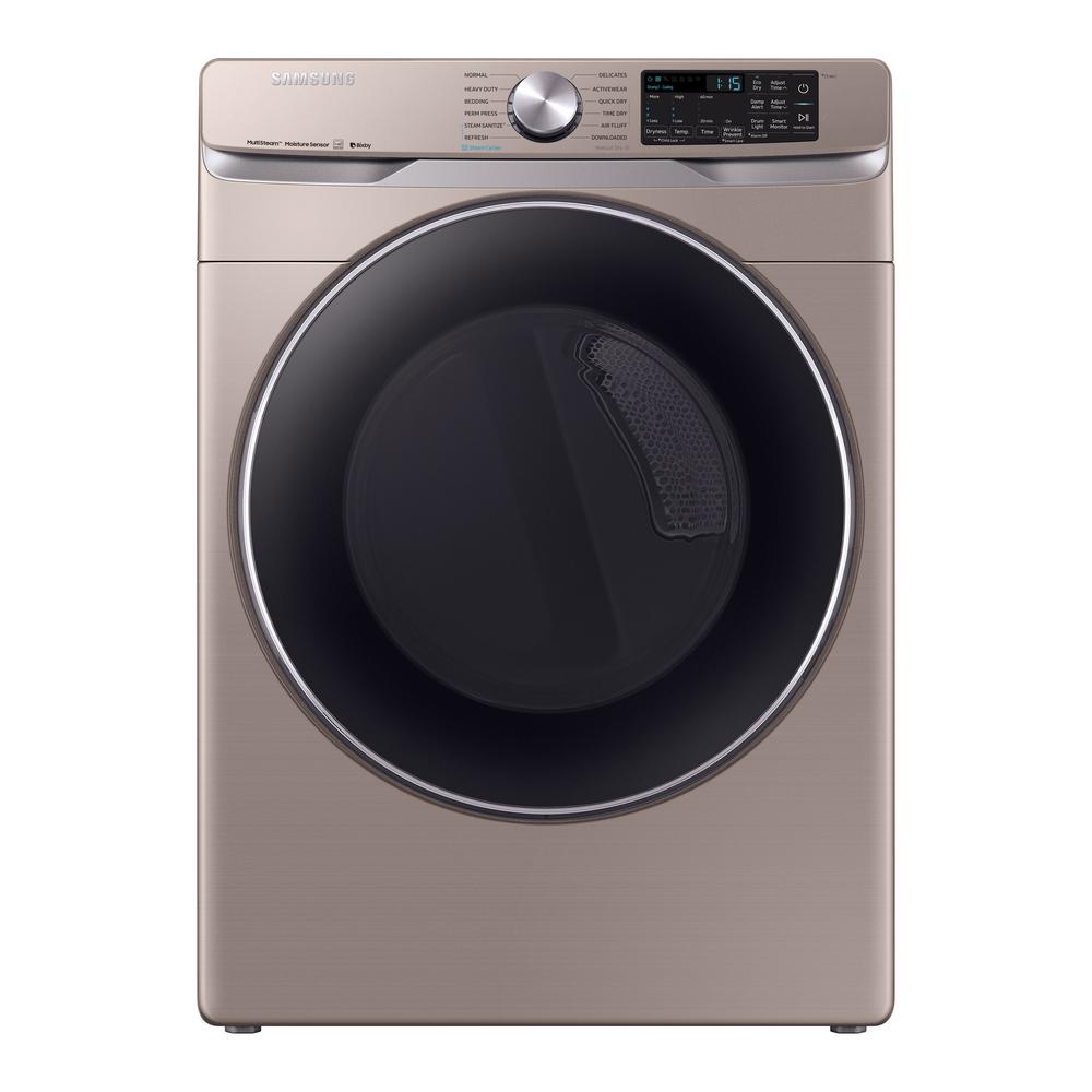 Samsung 7.5 cu. ft. Champagne Electric Dryer with Steam Sanitize+, ENERGY STAR, Beige was $1099.0 now $698.0 (36.0% off)