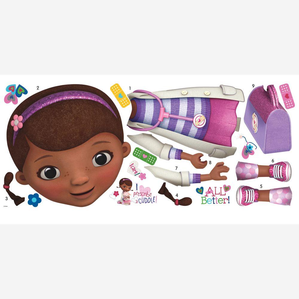 Doc Mcstuffins Peel And Stick Giant 18 Piece Wall Decals