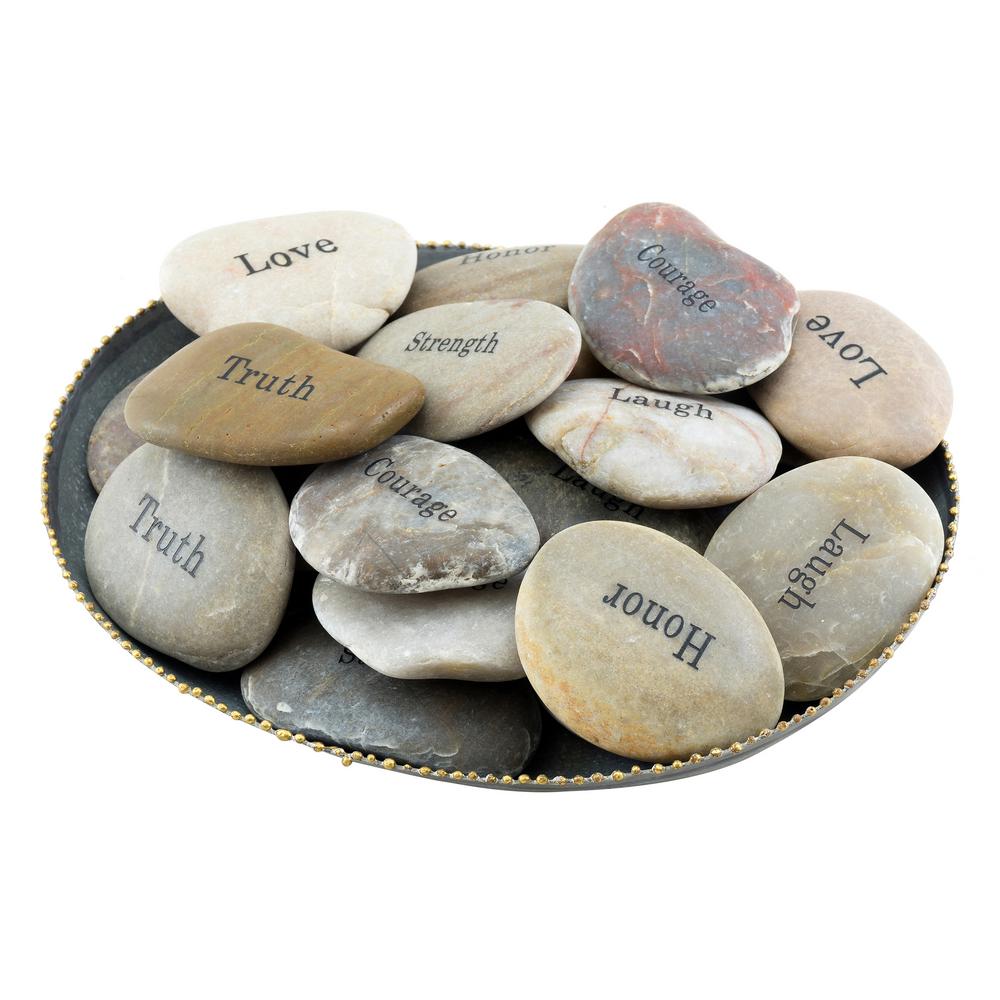 Stonebriar Collection Inspirational Engraved Natural River Stones