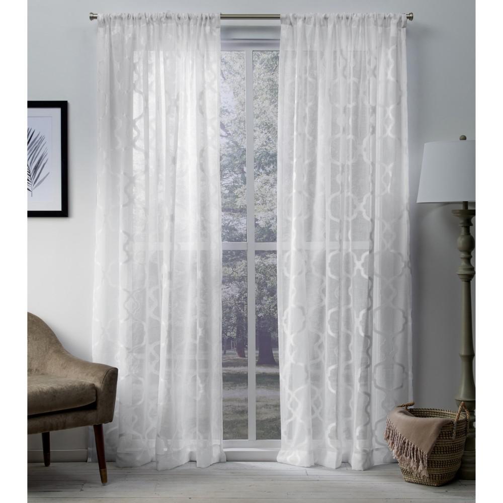 Muse 54 In W X 108 In L Sheer Rod Pocket Top Curtain Panel In