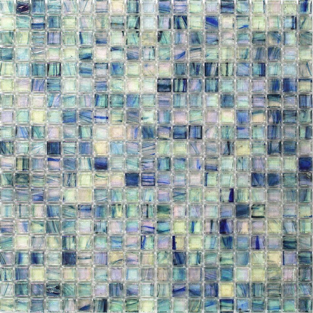Commercial Residential Outdoor Mosaic Tile The Home Depot Breeze Blue Ocean 12 3 4 In X