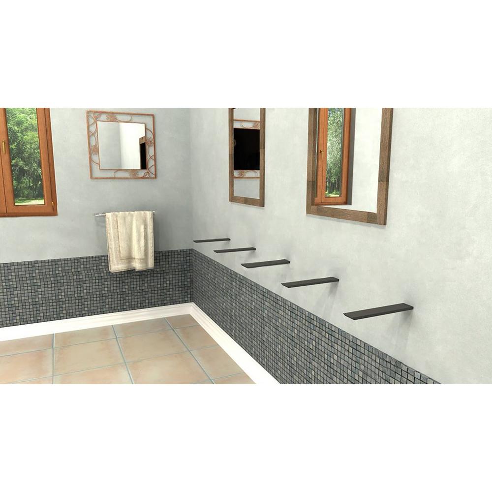 Federal Brace Sento 18 In X 18 In Black Floating Vanity Support 39812 The Home Depot