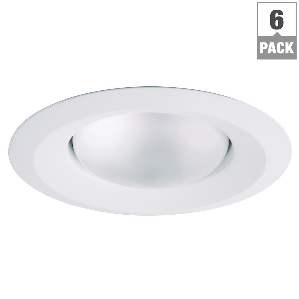 7 Recessed Lighting The Home Depot White Recessed Ceiling Light Trim With Self D Splay 6