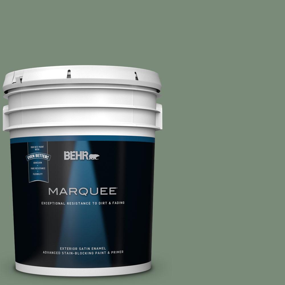 BEHR MARQUEE 1gal. 450F5 Amazon Moss Satin Enamel Exterior Paint