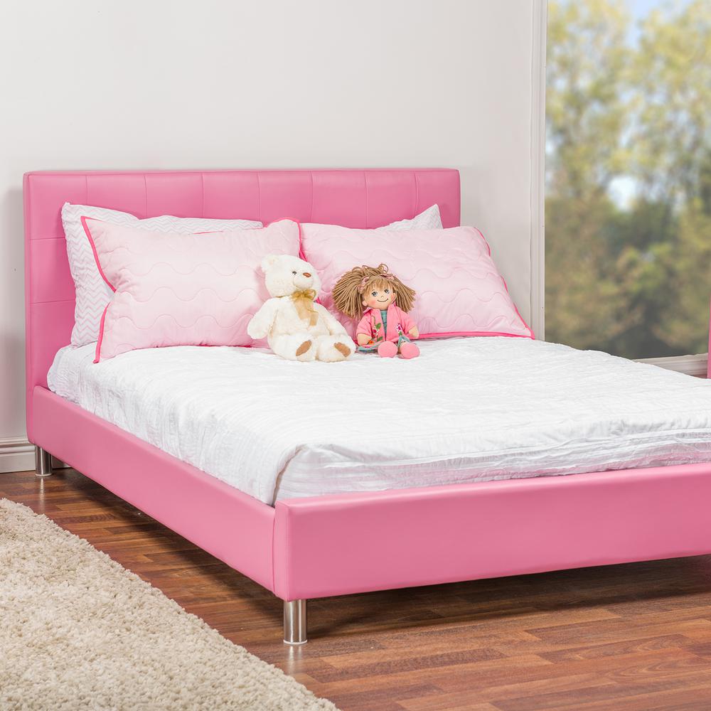 Baxton Studio Canterbury Pink Queen Upholstered Bed 288626787HD The