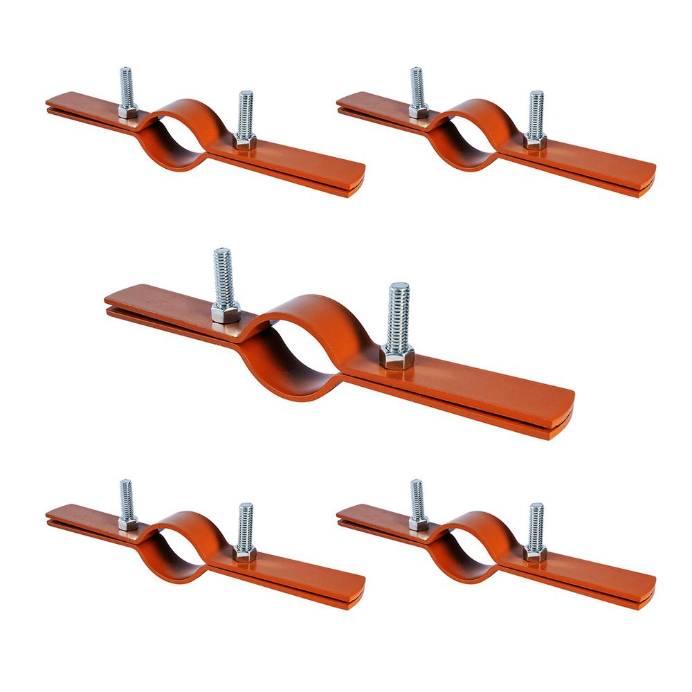 The Plumber's Choice 3 in. Riser Clamp in Copper Epoxy Coated Steel (5