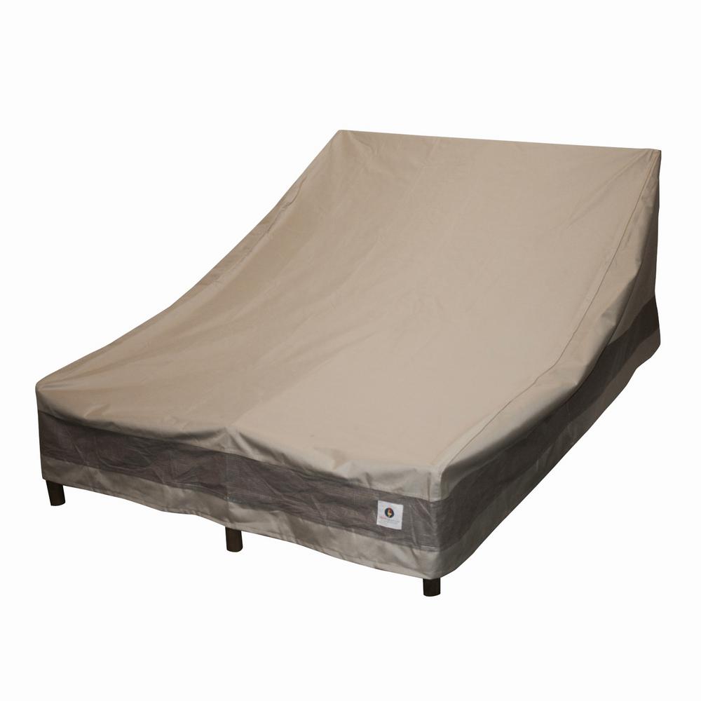 Duck Covers Elegant 82 in. Tan Double Chaise Lounge Cover-LCE825732 ...