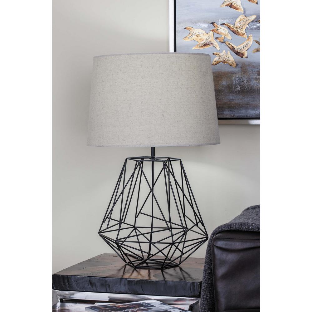 Litton Lane 25 In Modern Copper Finished Iron Wire Asymmetrical Modern Copper Finished Iron Wire Asymmetrical Table Lamp