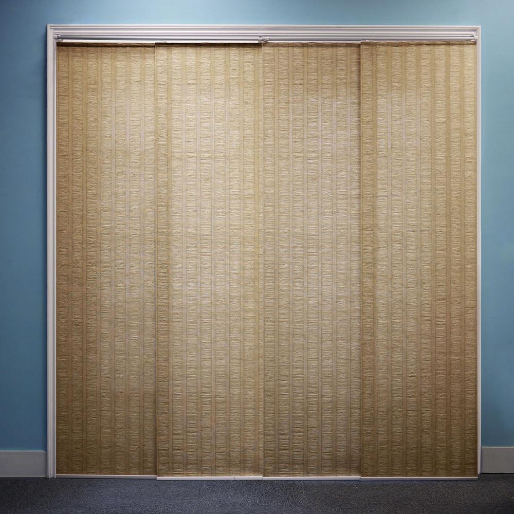 blinds sliding panels panel vertical patio chicology doors adjustable provence maple window door woven privacy natural curtains track glass shades