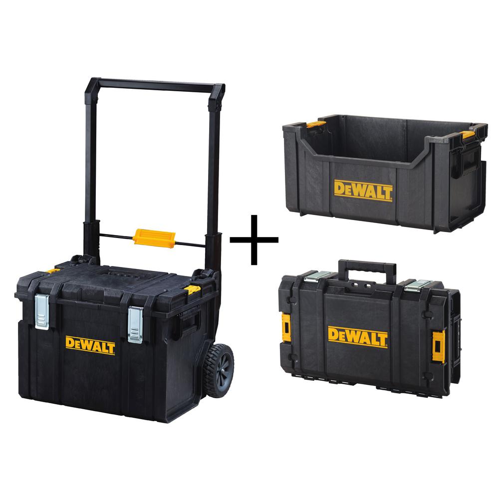 DEWALT Rolling Tool Box ToughSystem Modular Combo Set Mobile Chest ...