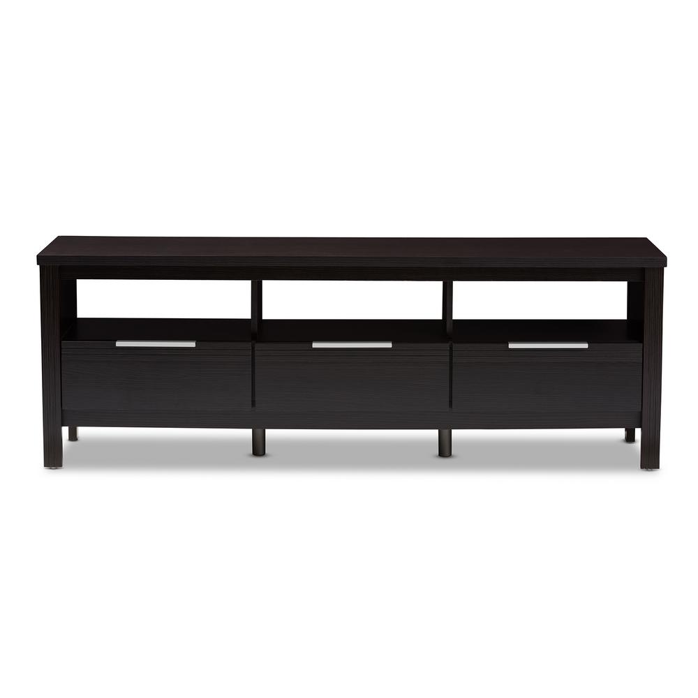Baxton Studio Ryleigh Wenge Dark Brown TV Stand1468282HD The Home