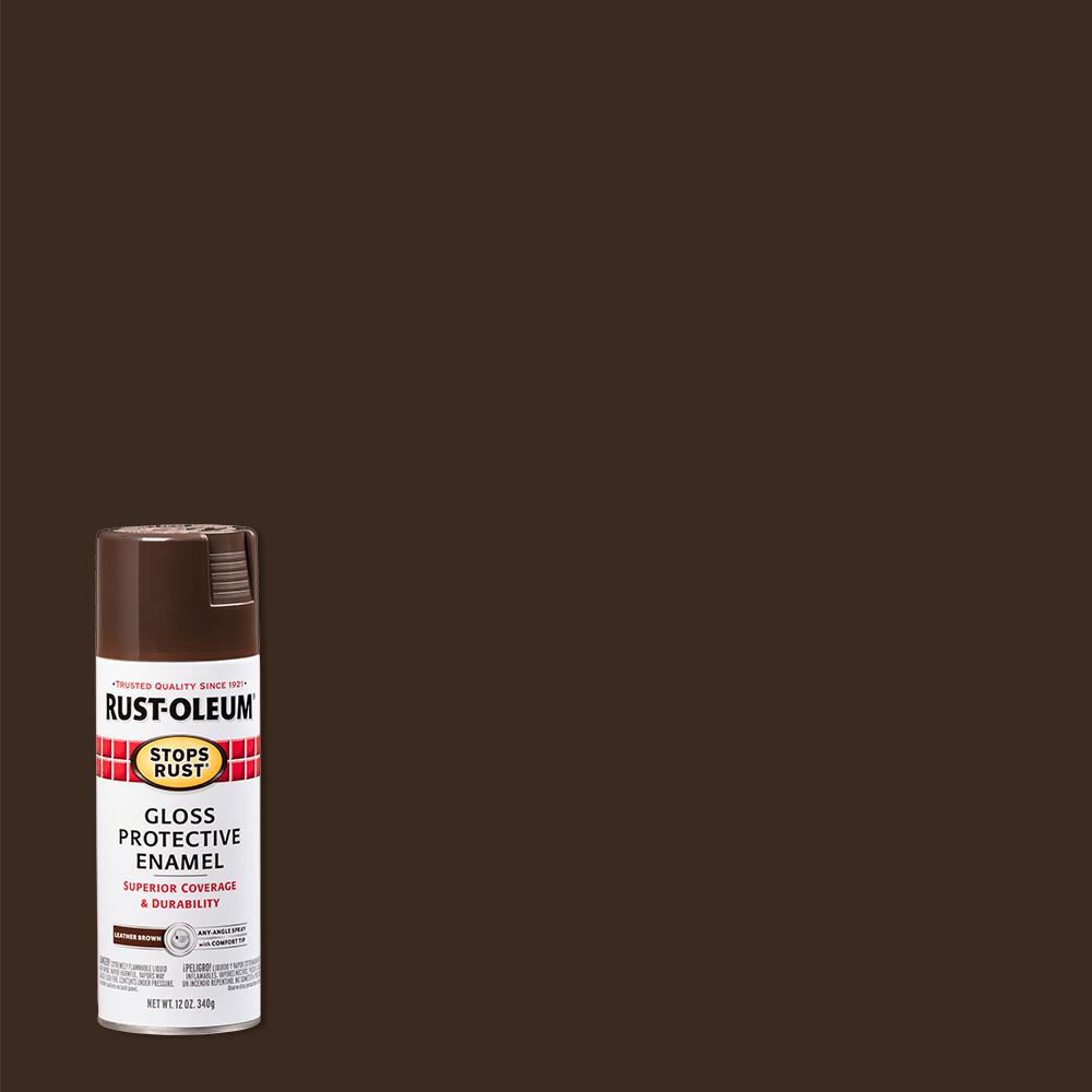 leather brown paint