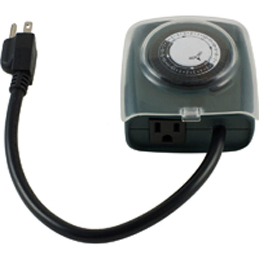 Defiant 15 Amp Plug-In Extreme Weather Outdoor Mechanical Timer ... Defiant 15 Amp Plug-In Extreme Weather Outdoor Mechanical Timer ...