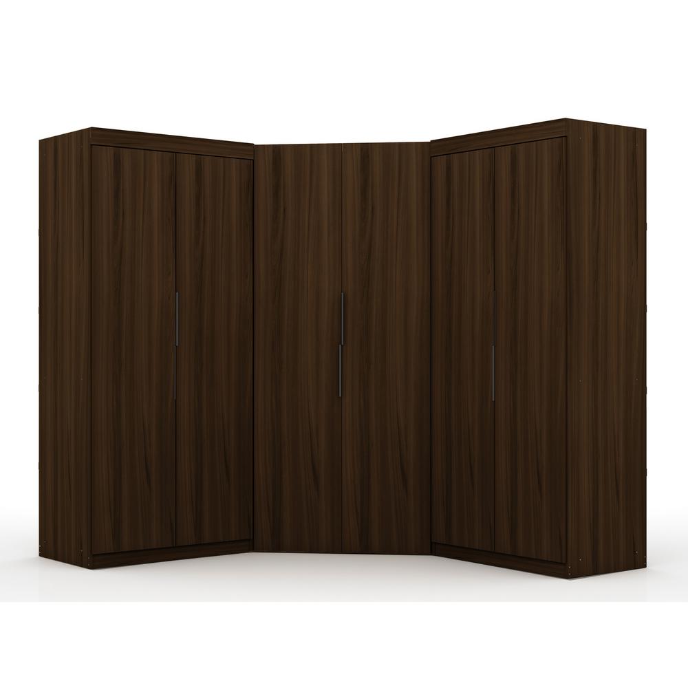 Luxor Ramsey 3 0 Brown Sectional Corner Closet Set Of 3 119hd2