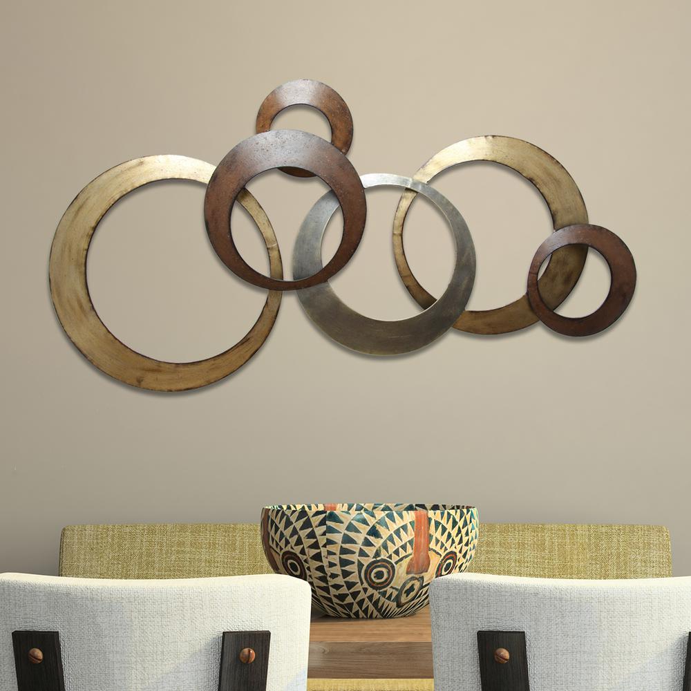Stratton Home Decor Metallic Rings Wall Spc 999 The Depot Stratton Home Decor Metallic Rings Wall