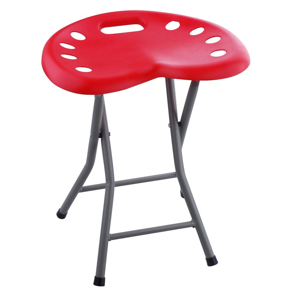 Foldable Tractor Sport Seat Red Portable Indoor Outdoor Camping Folding