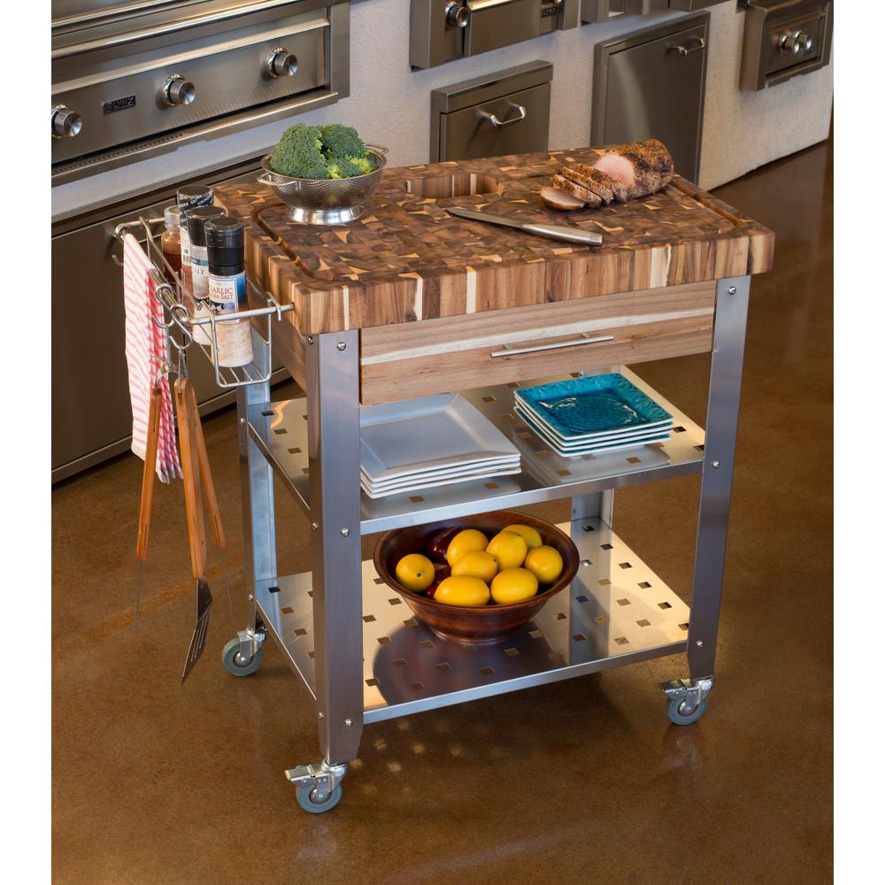 Chris Chris Pro Stadium Stainless Steel Kitchen Cart With