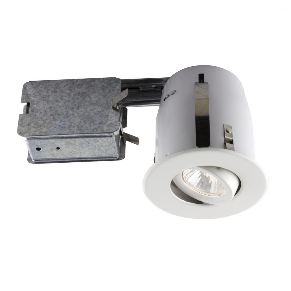 Bazz 4 In White Recessed Halogen Lighting Kit 300 870 The Home Depot White Recessed Halogen Lighting Kit