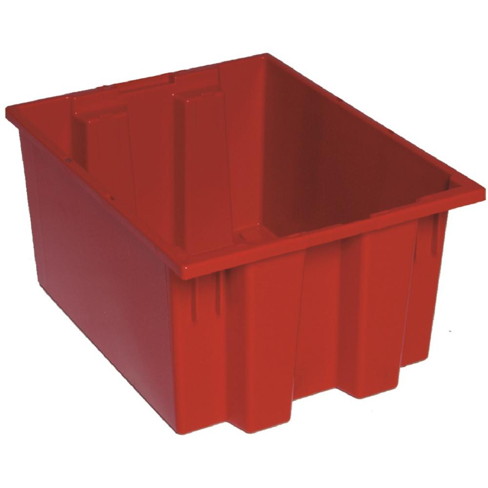 Red Plastic Storage Containers Storage Organization The Home   Red Quantum Storage Systems Storage Bins Snt190rd 64 400 Compressed 