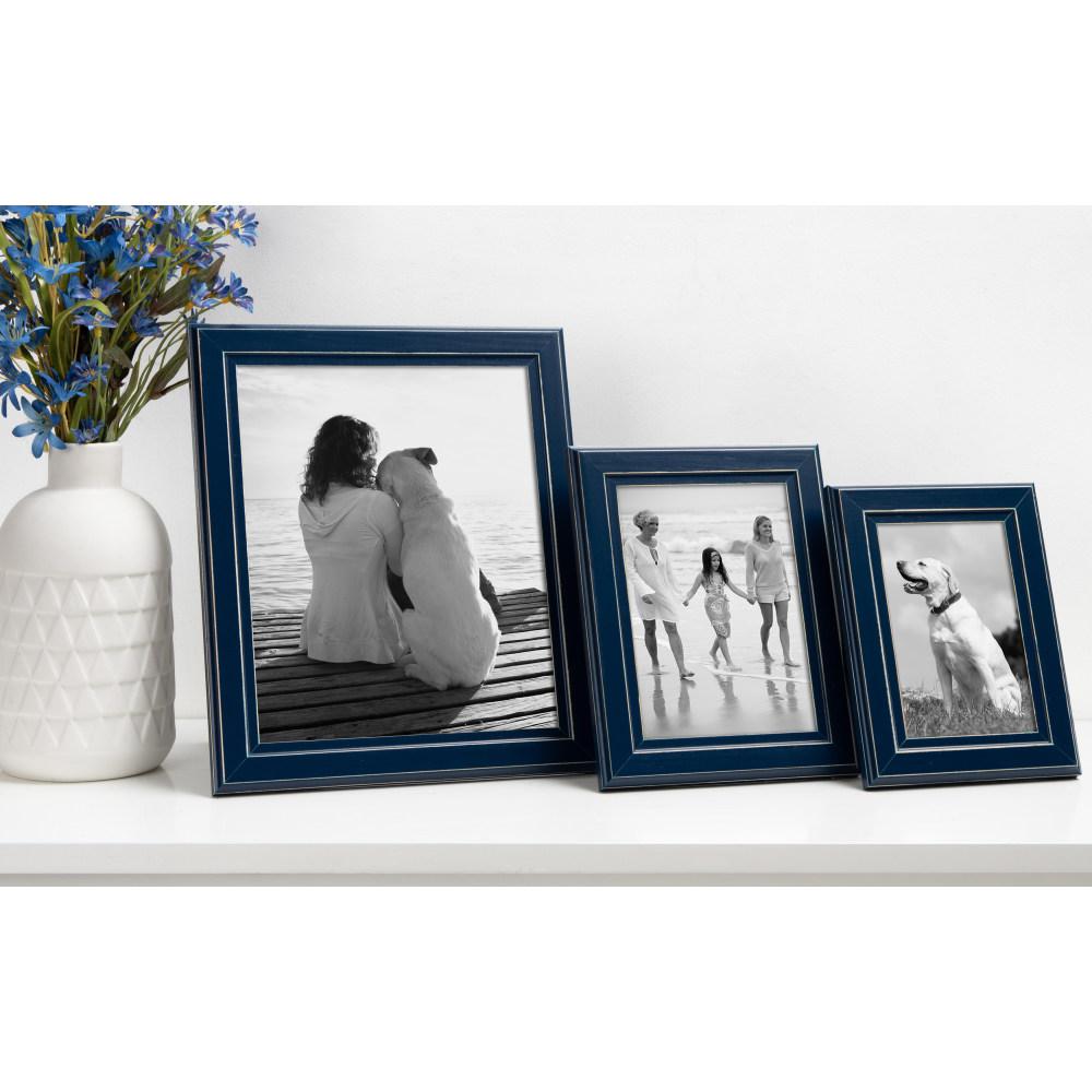 Designovation Kieva 8 In X 10 Navy Blue Picture Frame