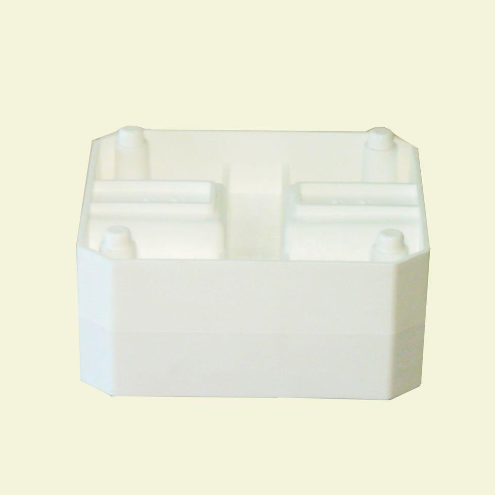 Border Blocks 9.77 in. W x 9.77 in. D x 4.77 in. H Inline Block White (1 Piece)BB101WH The