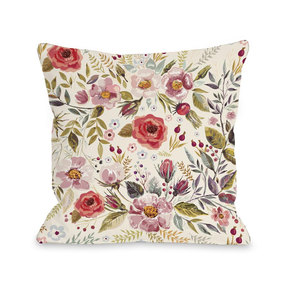 Wild Flower Patch Polyester Standard Throw Pillow 74859pl16 The