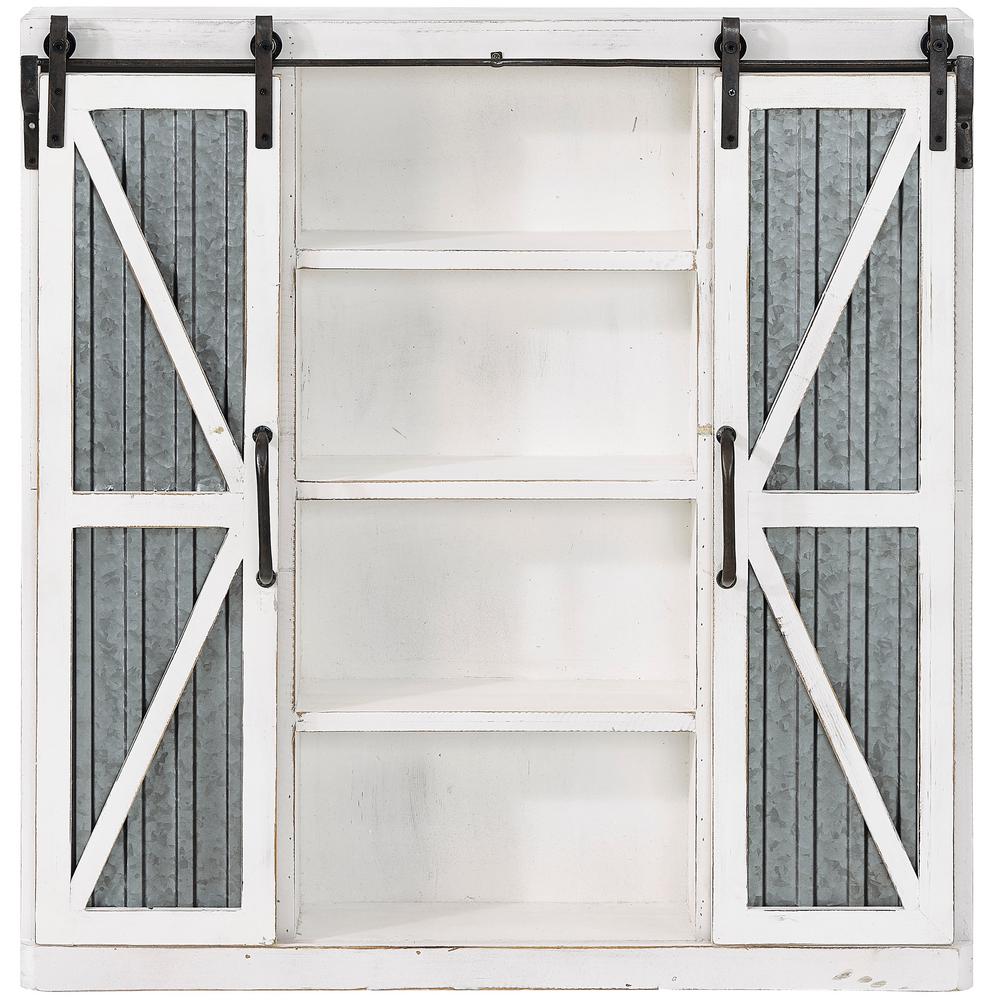 Firstime Co 34 In Wynne Distressed White Barn Door Firstime Co 34 In Wynne Distressed White Barn Door