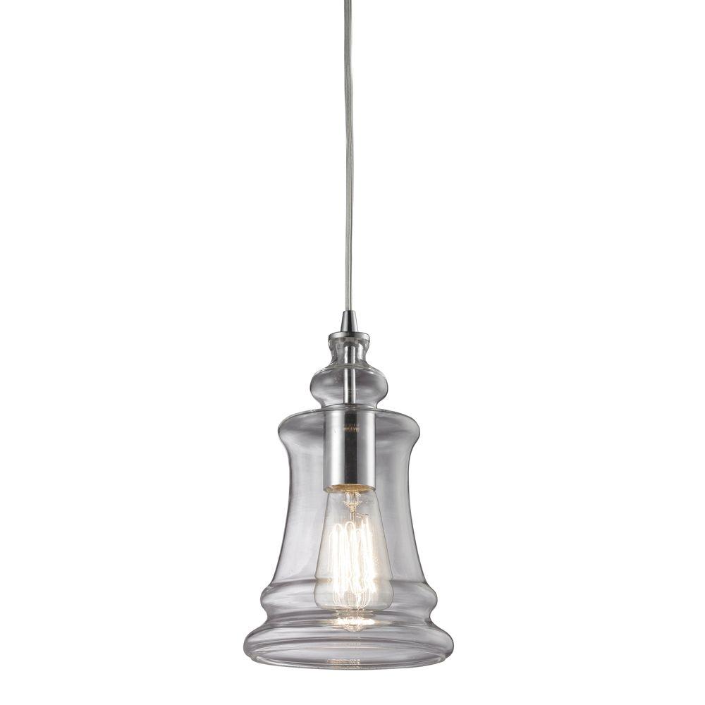 Titan Lighting Menlow Park 1Light Polished Chrome Ceiling Mount