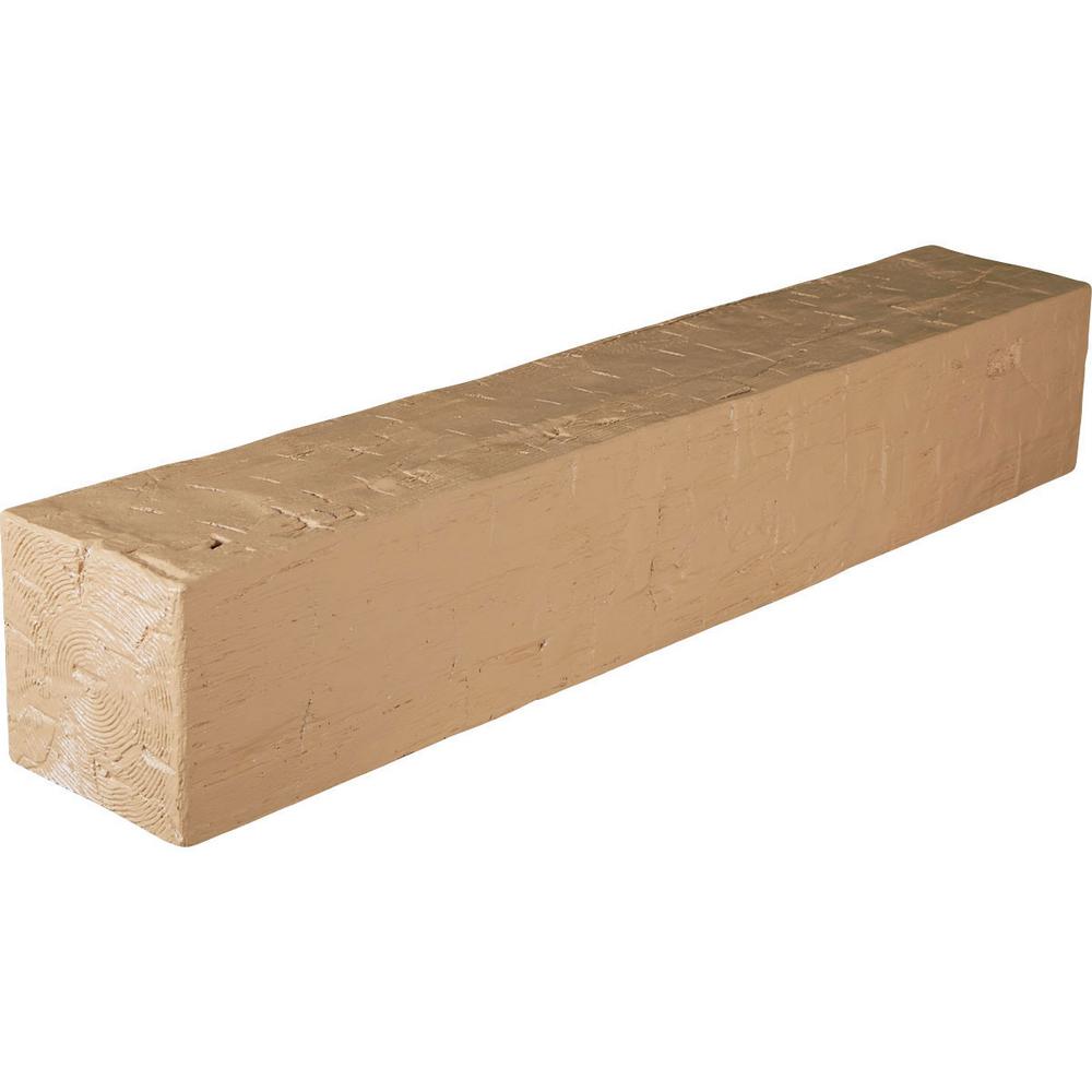 Ekena Millwork 8 in. x 8 in. x 4 ft. Polyurethane Hand Hewn Faux Wood