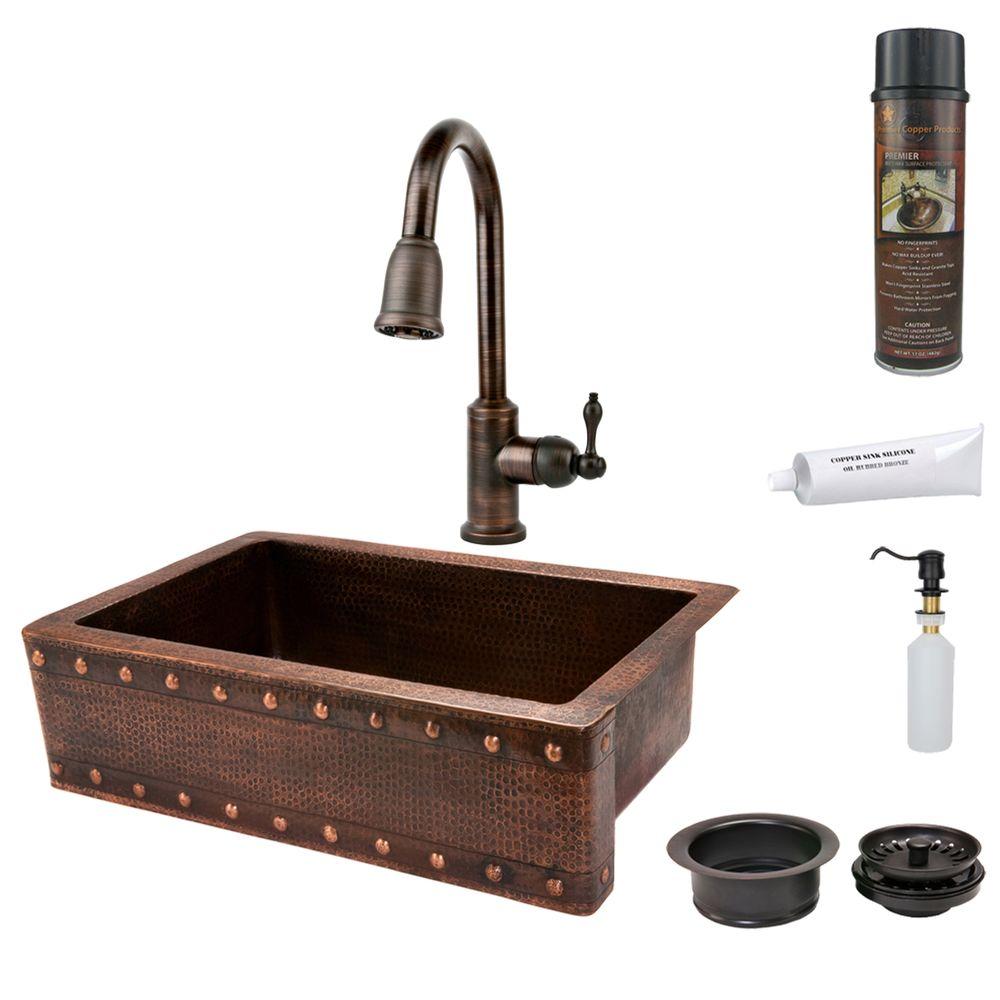 Premier Copper Products All In One Undermount 33 0 Hole Premier Copper Products All In One Undermount 33 0 Hole