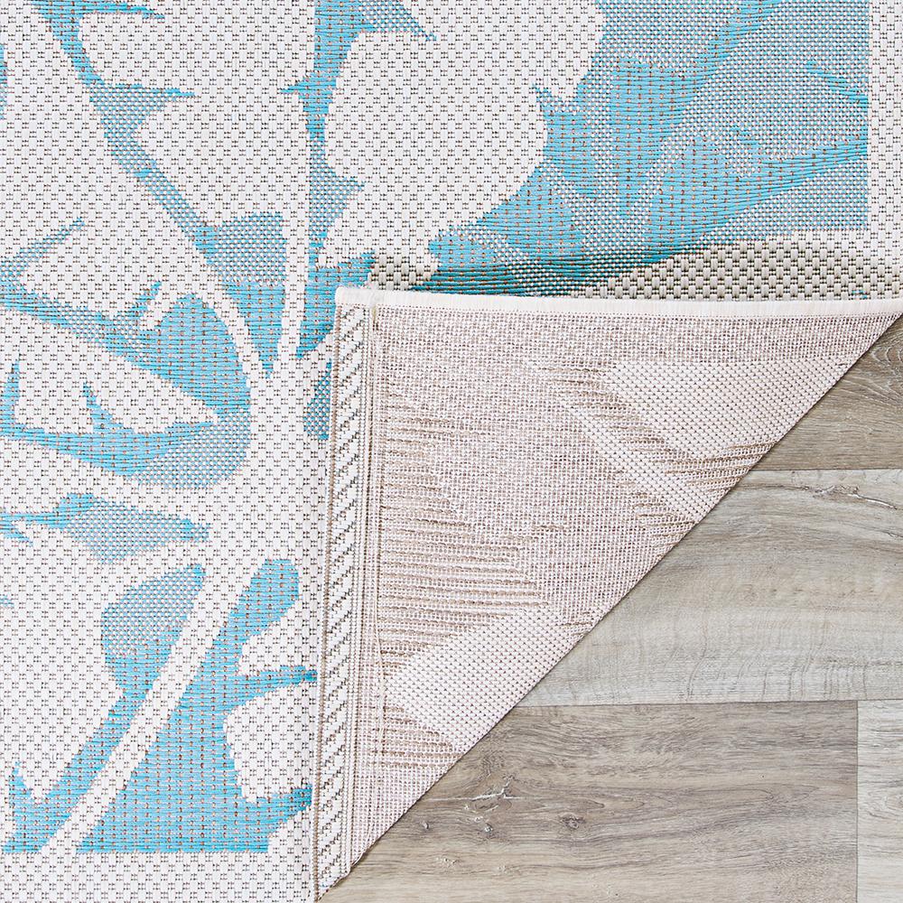 Couristan Monaco Coastal Flora Ivory Turquoise 6 Ft X 9 Ft Indoor Outdoor Area Rug 22163100510092t The Home Depot