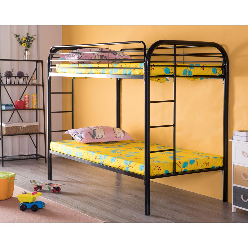 double bunk bed with mattress
