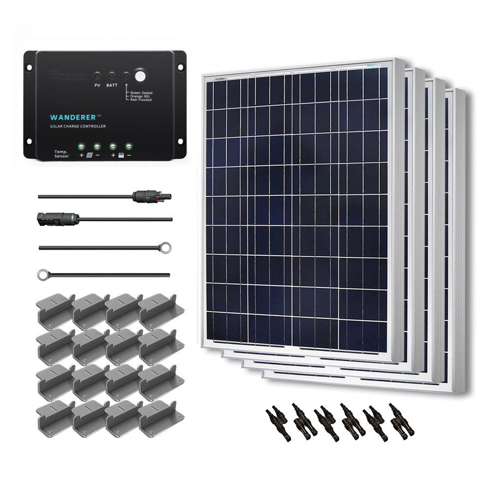 Renogy 400 Watt 12 Volt Polycrystalline Solar Starter Kit For Off Grid Solar System