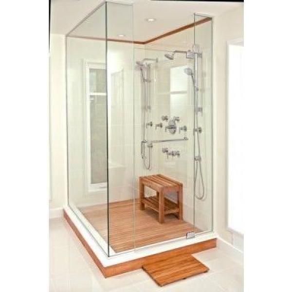 Arb Teak Specialties 24 In W Bathroom Shower Mat In Natural