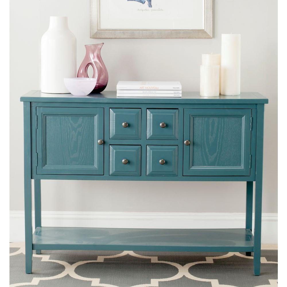 Safavieh Charlotte Slate Teal Buffet with Storage-AMH6517G - The Home Depot