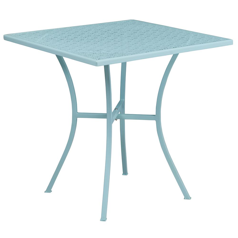 Flash Furniture Blue Square Metal Outdoor Bistro Table Co5sky The Blue Square Metal Outdoor Bistro Table