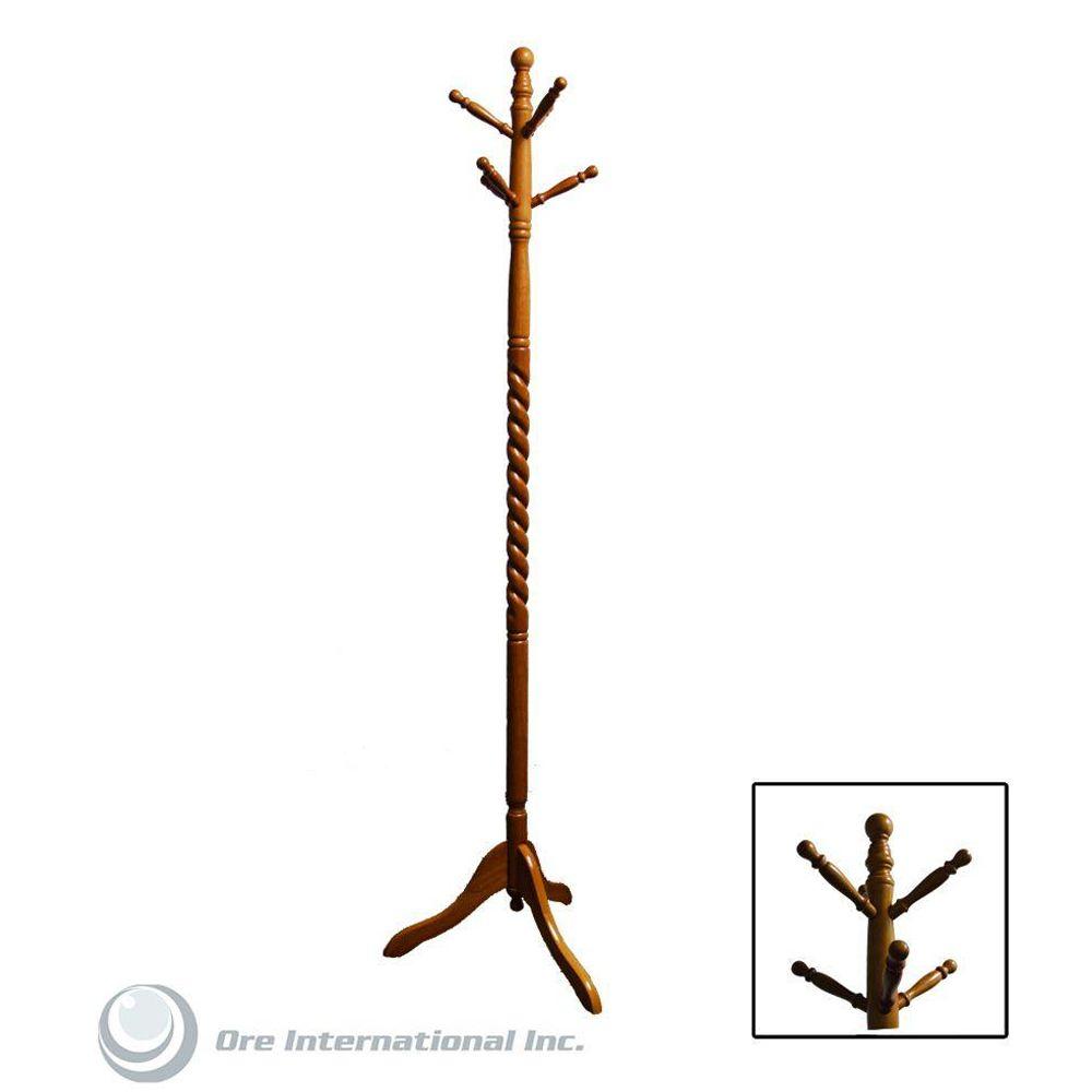 Twist Natural 6-Hook Coat Rack