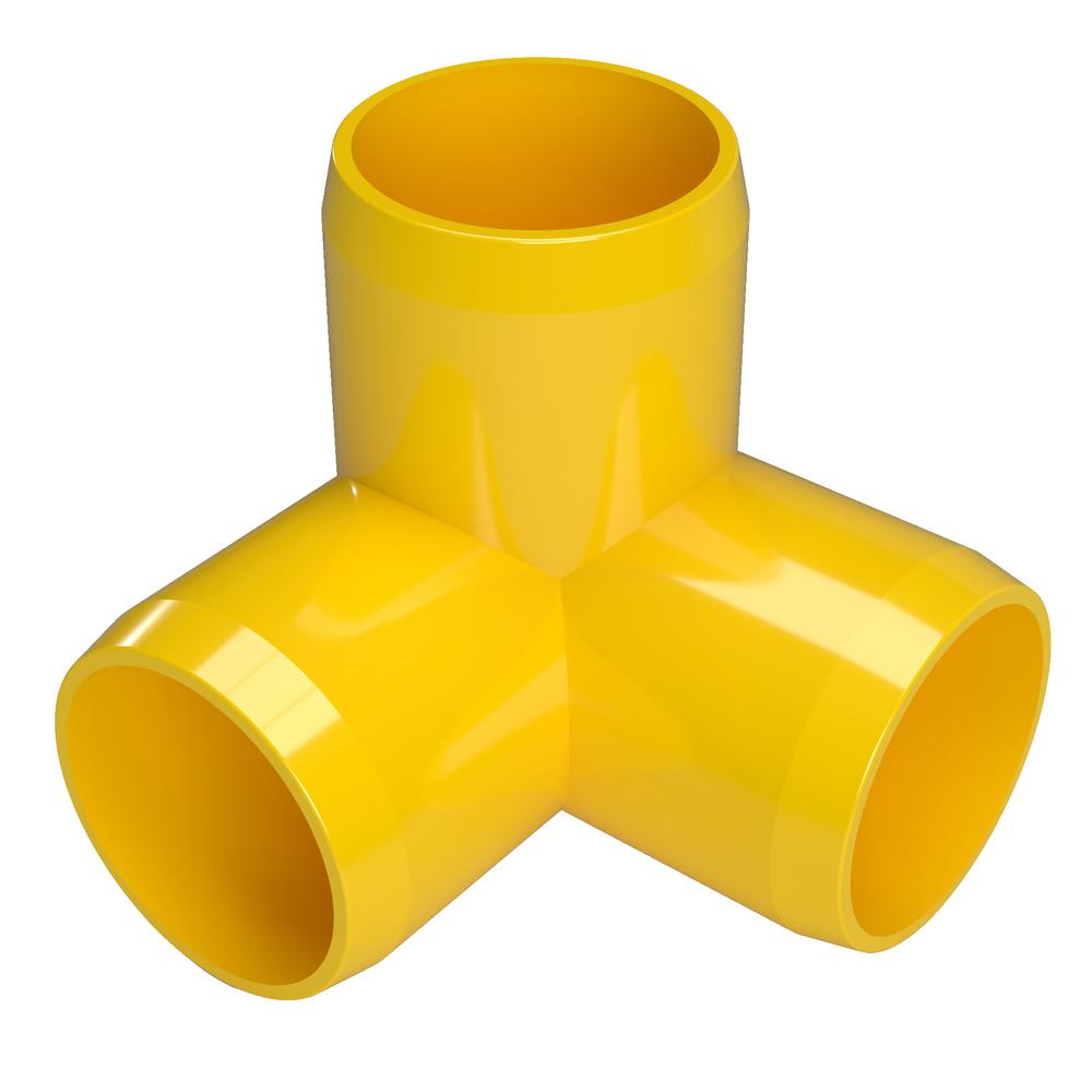 Formufit 1 in. Furniture Grade PVC 3Way Elbow in Yellow (4Pack)F0013WEYE4 The Home Depot