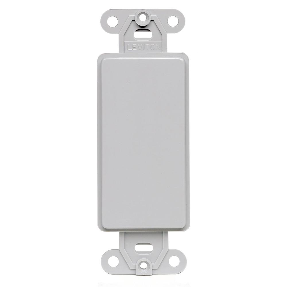 2 Pcs 1-Gang Blank Decora Filler Insert Wall Plate Cover Plastic Smooth White