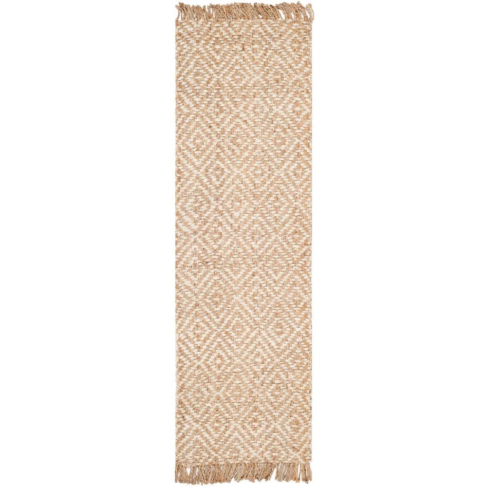 Safavieh Natural Fiber Beige/Ivory 2 ft. 6 in. x 14 ft. RunnerNF450A214 The Home Depot