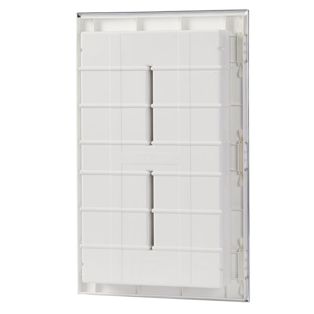 Zaca Spacecab Media 16 In X 26 In X 3 1 2 In Frameless Recessed 1 Door Medicine Cabinet With 6 Shelves And Polished Edge Mirror 21 2 26 00 The Home Depot