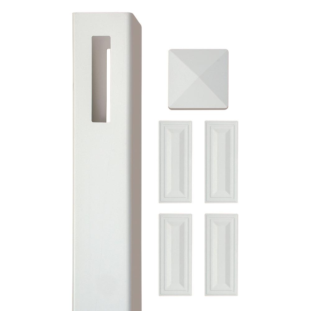 Sixth Avenue Building Products Supplying The World Wexford 5 In X 5 In X 8 Ft White Vinyl Fence Post Kit Lbp8652 The Home Depot