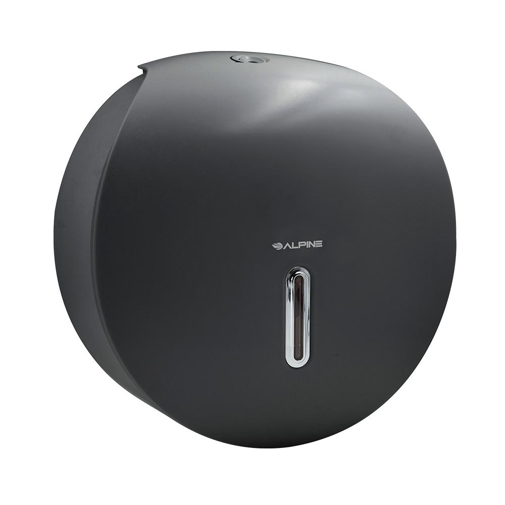 Alpine Industries Gray Plastic Single Roll Jumbo Toilet Paper Dispenser