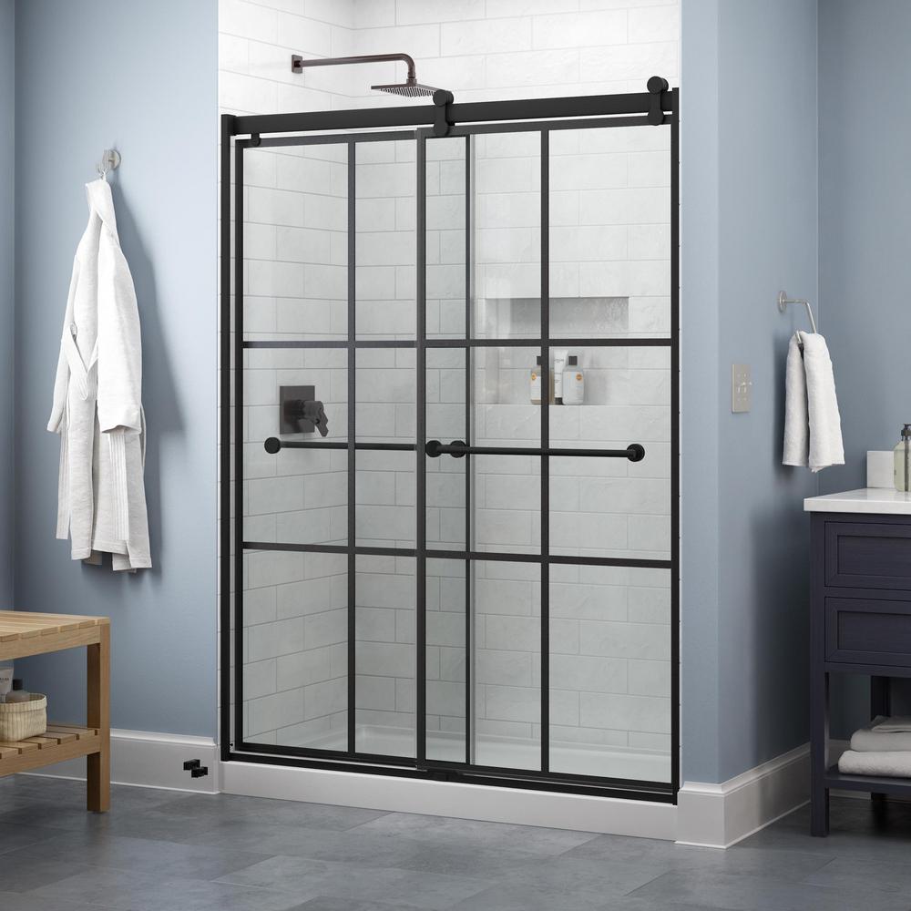 Delta Everly 60 in. x 71 in. Contemporary Sliding Frameless Shower Door