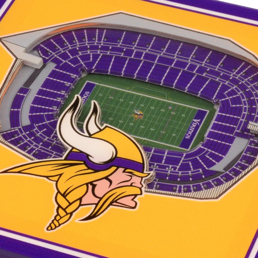 Youthefan Nfl Minnesota Vikings 3d Stadiumviews Coasters 9029267